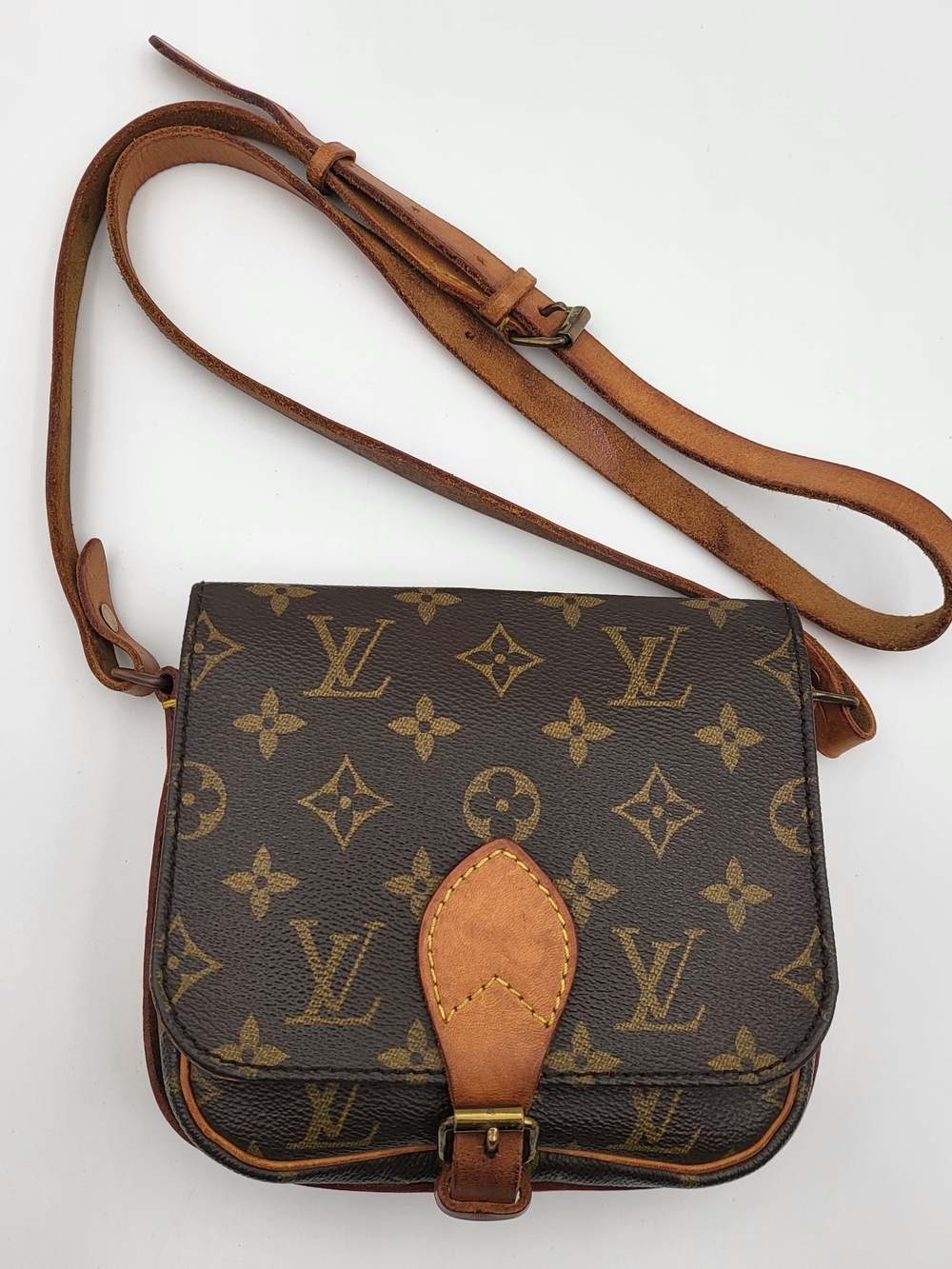 Louis Vuitton Monogram Cartouchiere PM Crossbody Bag, Authentic. France 1989..
